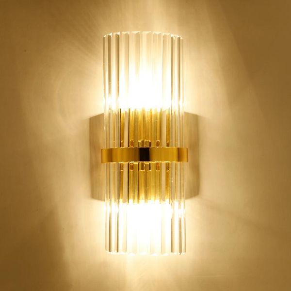 

wall lamp home 45cm long crystal sconce lounge bar light luxury corridor loft bedside lighting living room gold