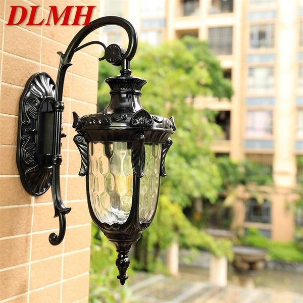 

outdoor wall lamps dlmh lamp classical retro black lighting led sconces waterproof decorative for home aisle