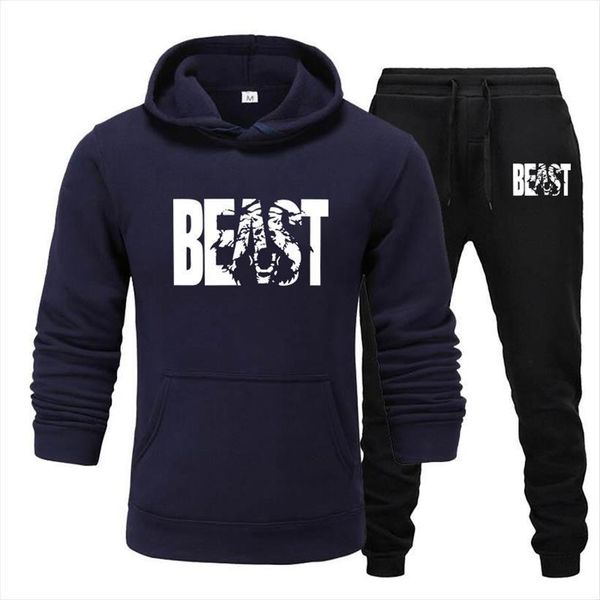 

autumn and winter sets hoodies men tracksuits pants harajuku sport suits casual sweatshirts tracksuit brand sportswear, Gray