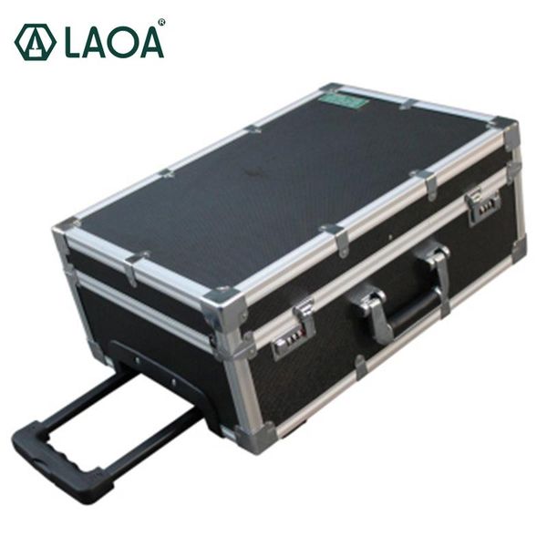 

tool organizers laoa 16/20 inch case storage box aluminum resistance luggage carrier inner trolley removable with code lock suitcase