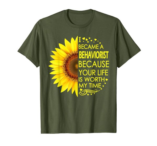 

I Became Behaviorist Sunflower T-Shirt, Mainly pictures