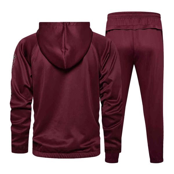 

men's tracksuits pullovers men hoody sportswear patchwork mens set hoodie pants suit autumn winter 2 pieces track ppjf, Gray