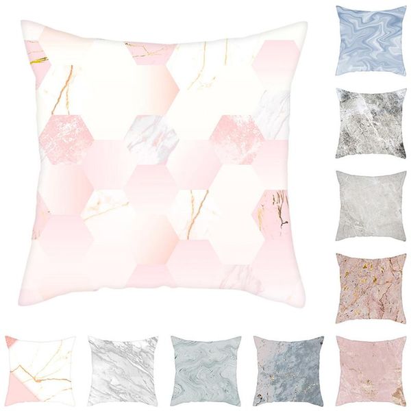 

marble irregular texture cushion cover colorful concise pillow for sofa car home decoration pillowcases 45x45cm cushion/decorative