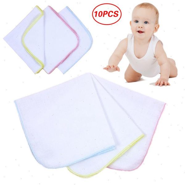 

10pcs set newborn baby towel robes bath gauze muslin squares cotton handkerchief kids feeding wipe soft sweat saliva stuff