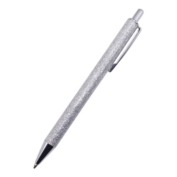 

glitter rose gold click ballpoint pens gifts for school, Blue;orange