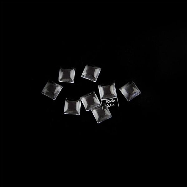 

chandelier crystal 100pcs 10mm square magnifying clear glass cabochon for pendant tray setting diy jewelry po top