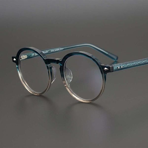 

fashion sunglasses frames 80434 handmade luxury acetate glasses frame men women optical prescription computer eyeglasses, Black