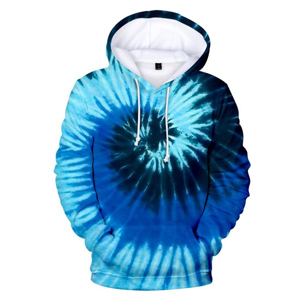 

new 2019 autumn tie dyeing print hoodies printed hooded sweatshirt, Black