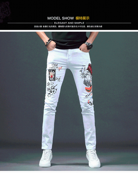

men's jeans ws03125 fashion 2021 runway luxury european design party style clothing, Blue