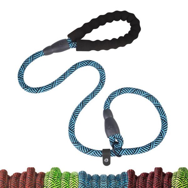 

dog nylon traction rope pull p chain belt walk single pet collar outdoor training lead collars & leashes