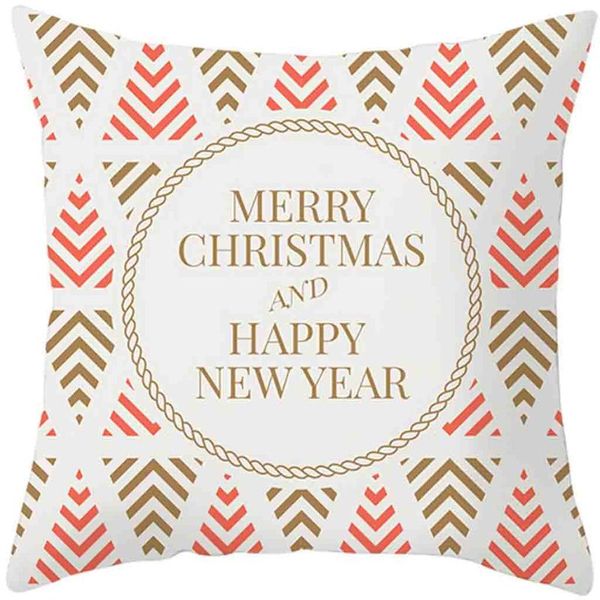 

cotton and linen christmas elk printing zipper closed pillowcase throwing pad decoration home product 10.22 cushion/decorative pillow