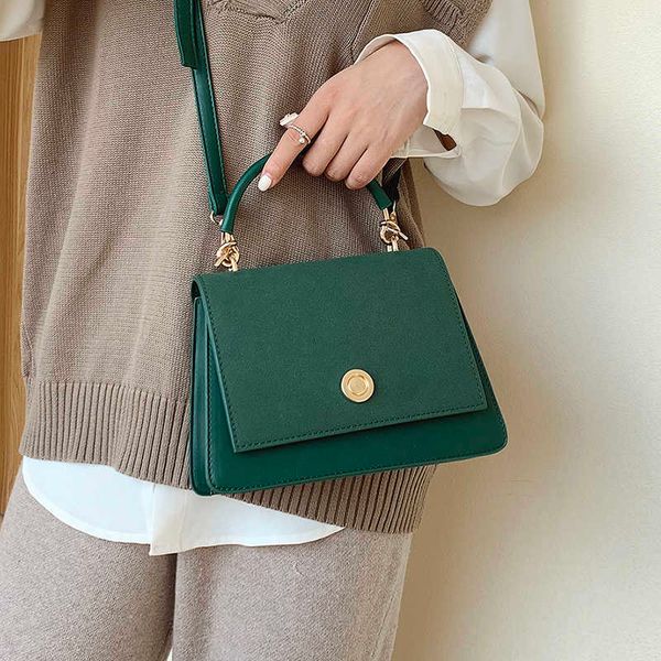 

retro square tote bag 2021 fashion new solid color pu leather lady designer handbag small shoulder messenger bag