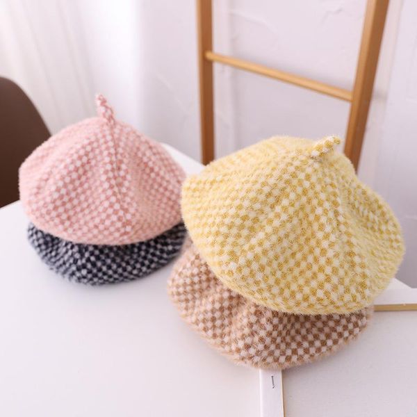 

caps & hats w122 3-8 year girl's child hat beanies children's cap, Yellow