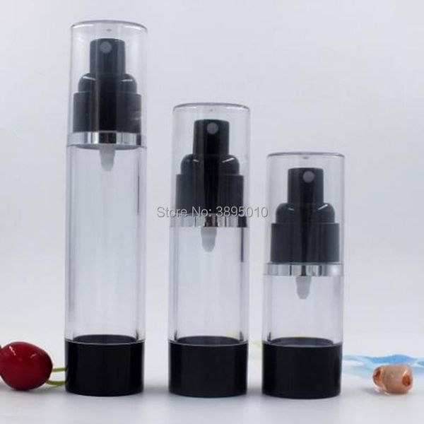 

storage bottles & jars 15ml 30ml 50ml airless lotion pump bottle with plastic white cosmetic packaging vacuum containers f489
