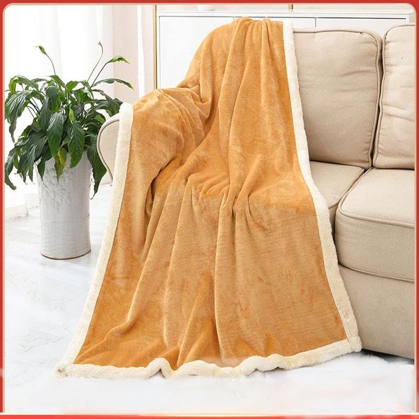 

blankets & swaddling baby accessories born blanket double lamb fleece swaddle office siesta nap coral quilt children bath towel sheets beddi