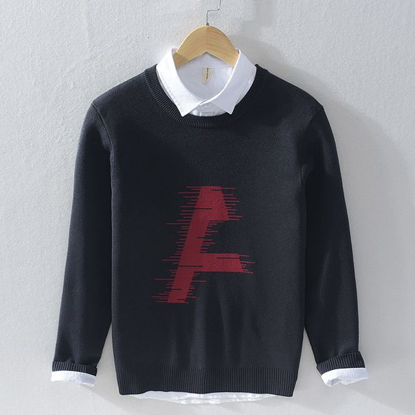 

men's casual shirts arrival long sleeve autumn and winter mens fashion comfortable sweaters for o neck solid sweater men chandail jq9c, White;black