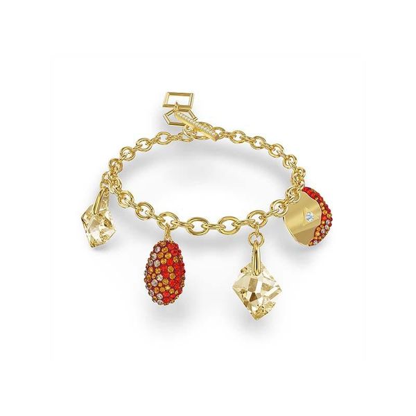 

women fire image geometric design bracelet special shaped oval link, chain, Black
