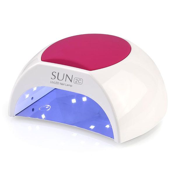 

nail dryers sun2c 48w lamp uv led dryer lights for gels polish infrared sensor with rose silicone pad professional salon us