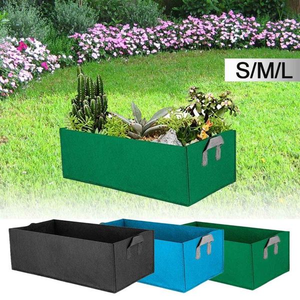 

planters & pots grow bag garden bed anti-corrosion outdoor vegetable planter non-woven fabric seedling gallon tree handle rectangle strawber