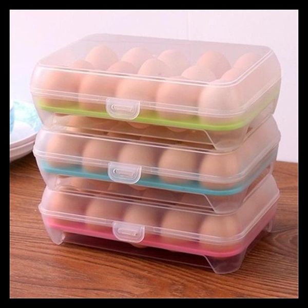 

storage bottles & jars 15 grid kitchen egg case refrigerator box fridge protect container organizer