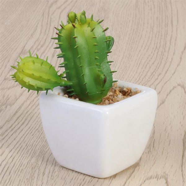 

cube modern potted green artificial succulent plants mini fake flower pot for indoor outdoor decor decorative flowers & wreaths
