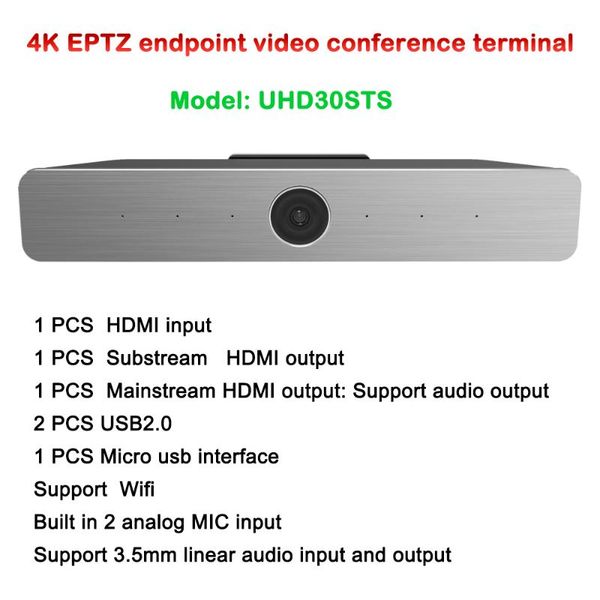 

wifi videoconferencing endpoint with 4k ultra wide angle 93 degree eptz usb ip camera plug and play cameras