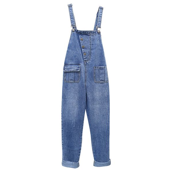 

women's jumpsuits & rompers women denim jumpsuit ripped casual strappy off shoulder boyfriend jeans sleeveless female long overall, Black;white