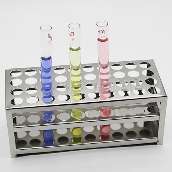 

lab supplies 1pcs stainless steel test tube holder colorimetric rack centrifuge stander for school experiment