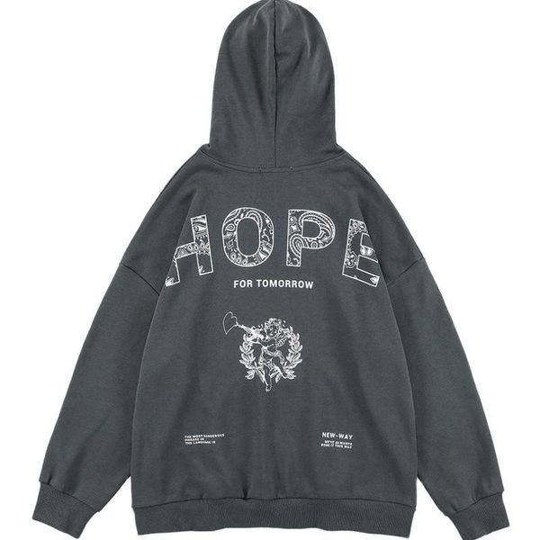 

men's hoodies & sweatshirts 2021 cashew flower letter print gray punk men harajuku sweatshirt casual couples hooded pullover polerones, Black