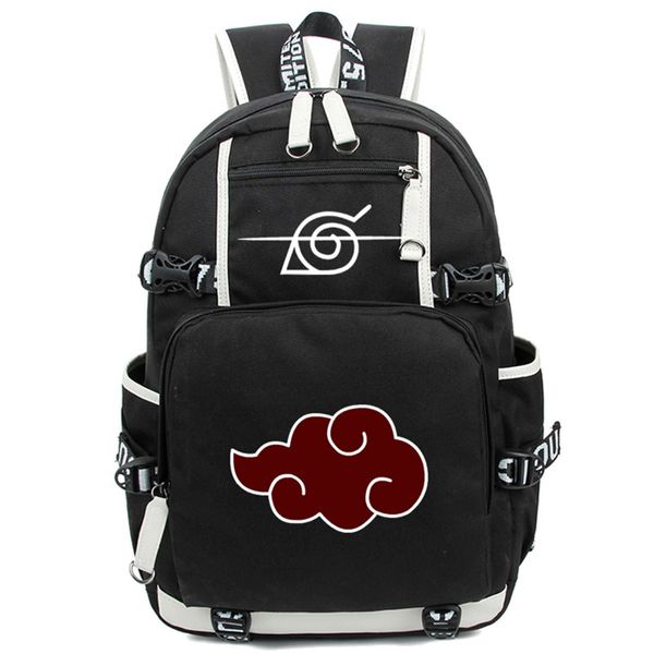 Mochila moda unisex hight qualidade impermeável cosplay akatsuki sharingan estudante escola bolsa de ombro teenksack