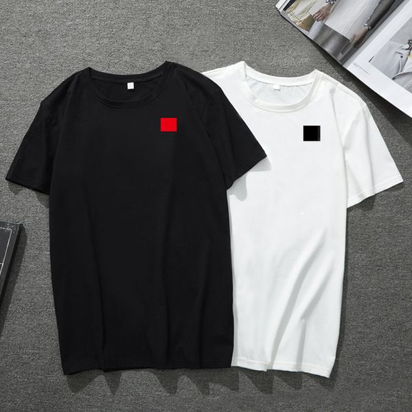 

men's 100% cotton round neck anti-pilling t shirt red and black xs-5xl, White;black