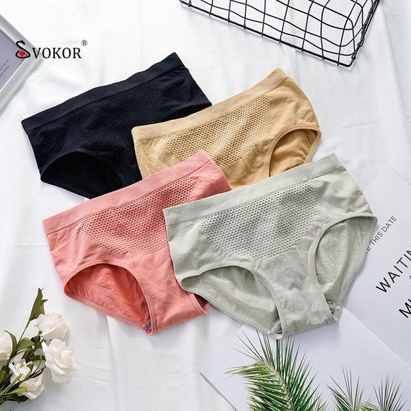 

women's panties svokor women slimming shaping abdomen seamless breathable underwear solid color simple briefs, Black;pink