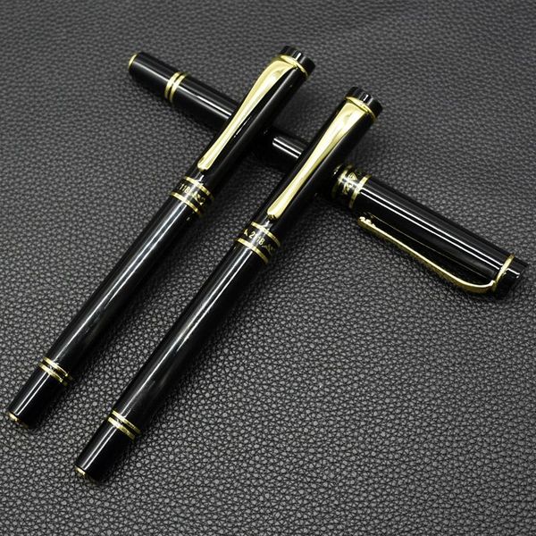 

16pcs bright black deluxe business fountain pens luxury pen 0.5mm iridium nib ink