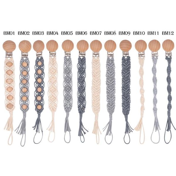 

baby dummy pacifier clip fabric braided holder weaved soother kids toddler comforter rattle toy rope pacifiers#