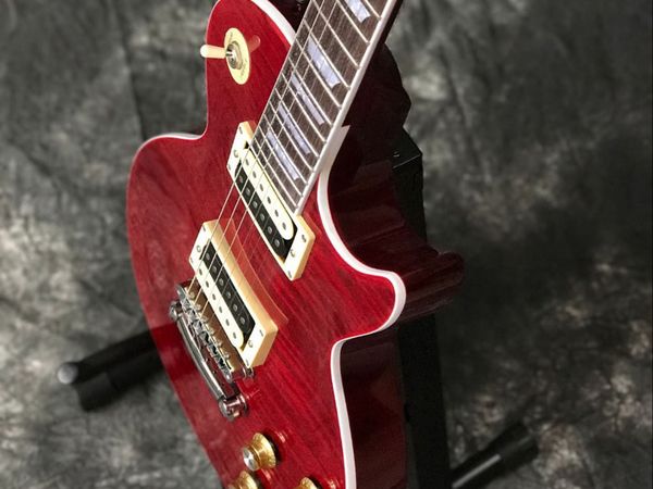 

classic standard red tiger pattern electric guitar slash mahogany body