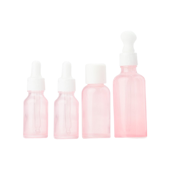 

storage bottles & jars 30pieces empty essential oil vials white pipette dropper 5ml 10ml 15ml 30ml 50ml 100ml light pink glass packaging ton