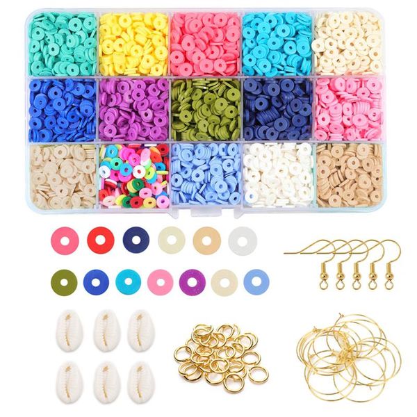 

other 2021 polymer clay loose beads chip disk spacer mixed flat round jewelry accessories diy making kit