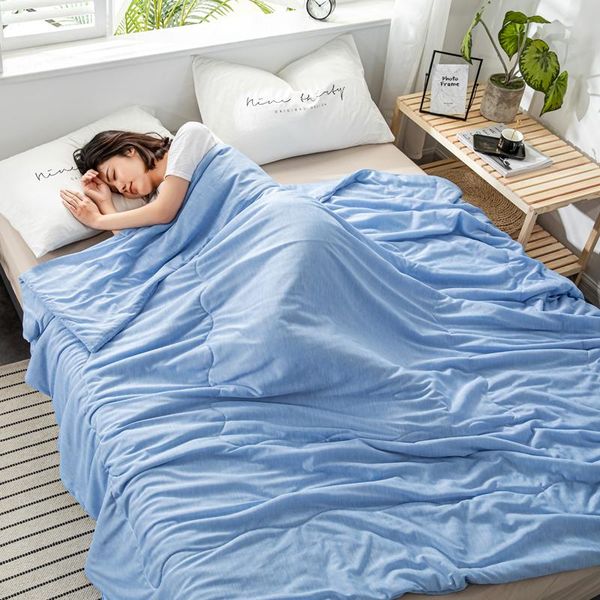 

blankets summer cooling blanket double-sided cold feeling air-conditioning quilt knitting sofa bedspread on the bed