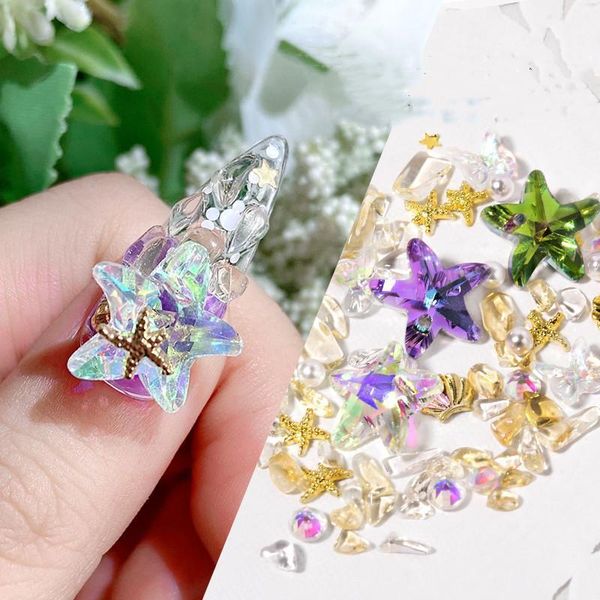 

bags mixed set colorful stone butterfly rivet pearl nail art crystal rhinestone metal ab diamond 3d decoration accessories1, Silver;gold