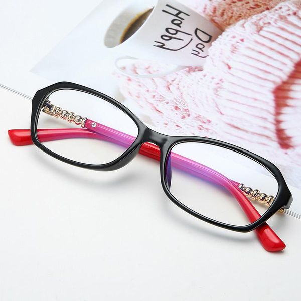 

fashion sunglasses frames retro reading eyeglasses frame men eye glasses rectangle spectacle for male computer ultralight pc 628, Black
