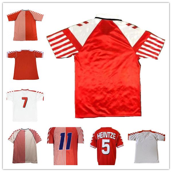 

1992 retro denmark soccer jersey 1998 #10 m.laudrup #5 heintze return football shirt #11 b.laudrup ancient maillot, Black;yellow