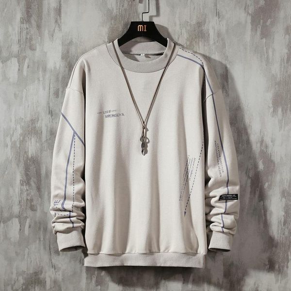 

men's hoodies & sweatshirts autumn spring 2022 sweatshirt mens black white hip hop punk pullover streetwear casual fashion clothes plus
