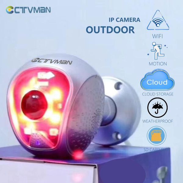 

home security camera ip outdoor wifi cctv 2mp surveillance two way audio 1.44mm lens cameras