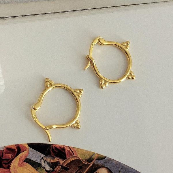 

other 100% real 925 sterling silver simple hoop earrings delicate small hoops for women girls hypoallergenic jewelry, Golden;silver