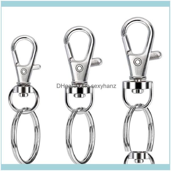

bags packaging & display jewelrypcs swivel snap hooks with key rings lobster claw clasps s/m/l assorted sizes for diy crafts keychain clip l, Pink;blue