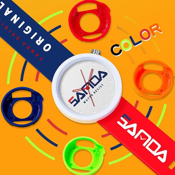 

wristwatches sanda creative fun quartz watch for men black dial watches comfortable silicone strap wristwatch business gifts, Slivery;brown
