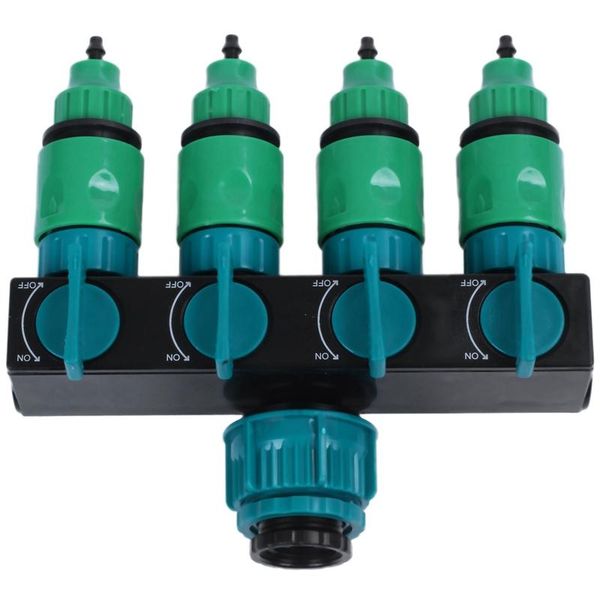 

watering equipments garden hose splitter water pipe 4 way tap connector 4/7 mm cranes irrigation 8/11 1 pcs