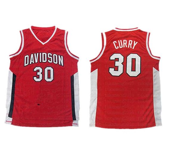 

ncaa 34 bias maryland 30 curry davidson college mens basketball jerseys s, Black