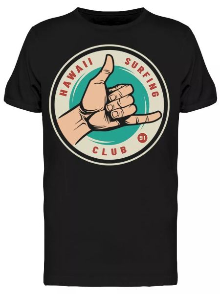 

Fun Hawaii Surfing Club Men's Tee -Image by Shutterstock, White;black