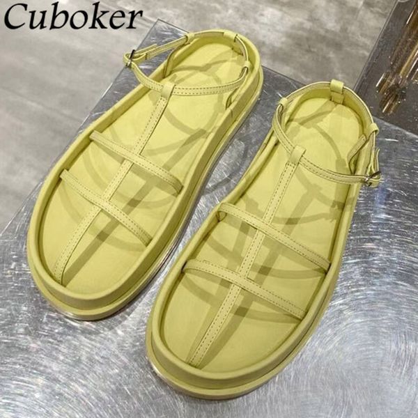 

official website 70% off outlet brand designer thick sole flat sandals women hollow out tied ankle strap slides summer beach ladies mules gl, Black